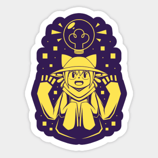 Yellow Cat Eyes Sticker